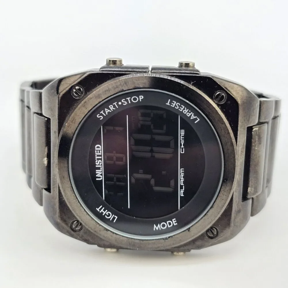 Kenneth Cole Unlisted Men Digital Watch 44MM Black Bracelet Band 7